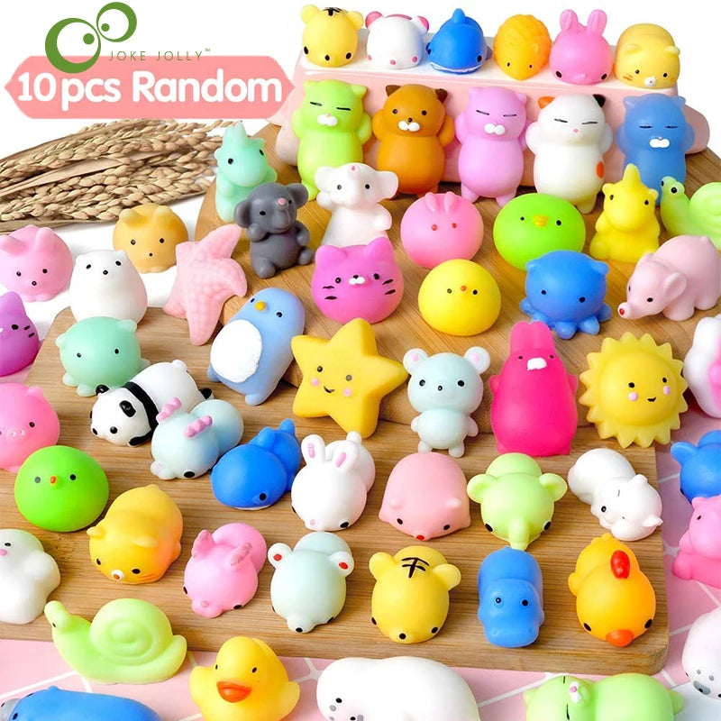 Kawaii Mochi 10 -Squishy Animal Toys 🐼🐰🐣