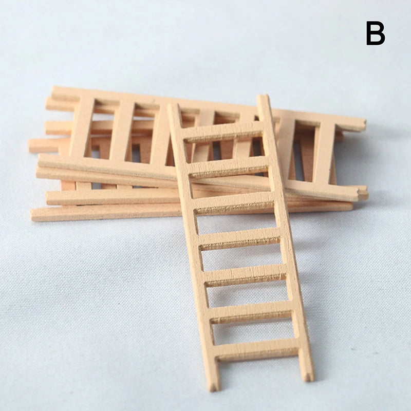 Wooden Ladder for Mini Scenes & Fairy Gardens