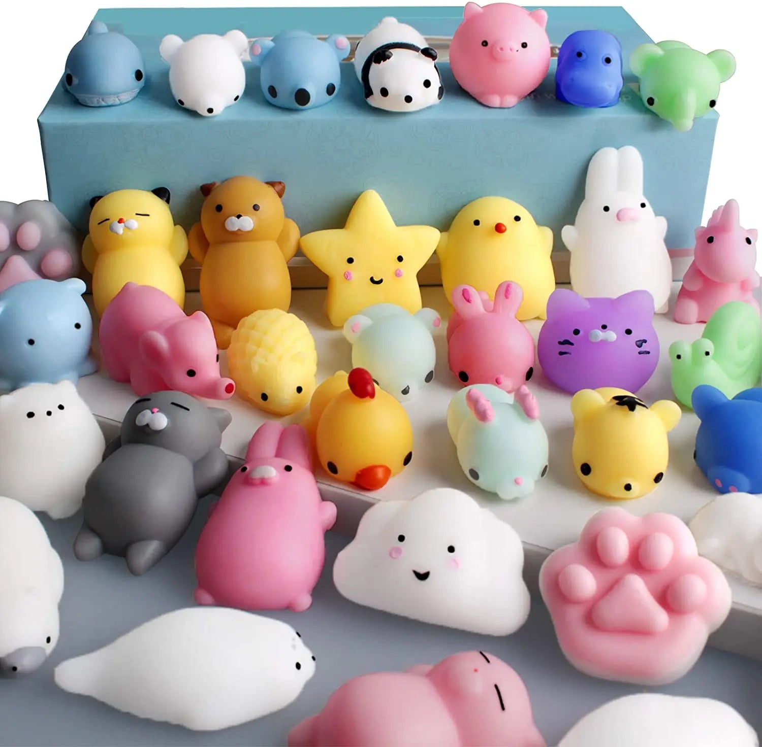 Kawaii Mochi 10 -Squishy Animal Toys 🐼🐰🐣