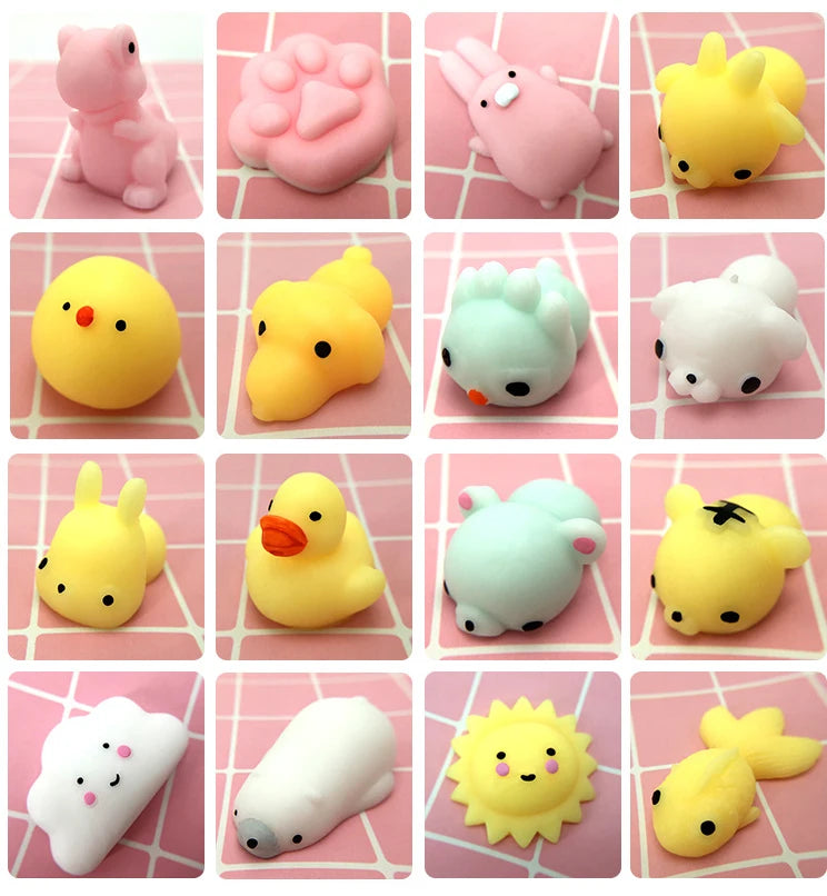 Kawaii Mochi 10 -Squishy Animal Toys 🐼🐰🐣