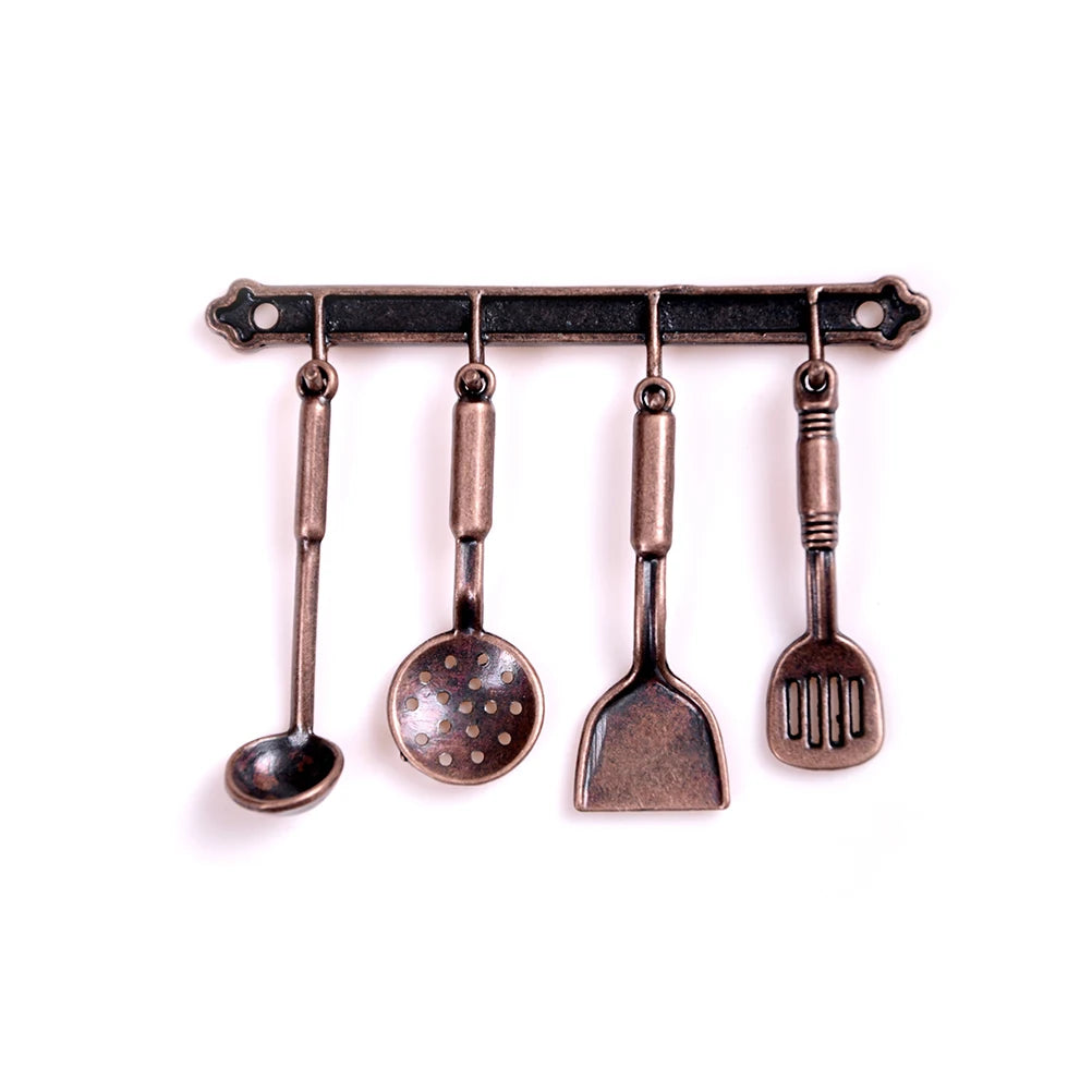 Kitchen Utensils Set with Stand - 4 Pcs