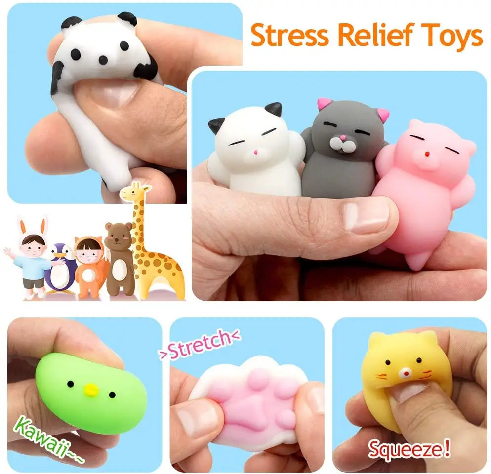 Kawaii Mochi 10 -Squishy Animal Toys 🐼🐰🐣