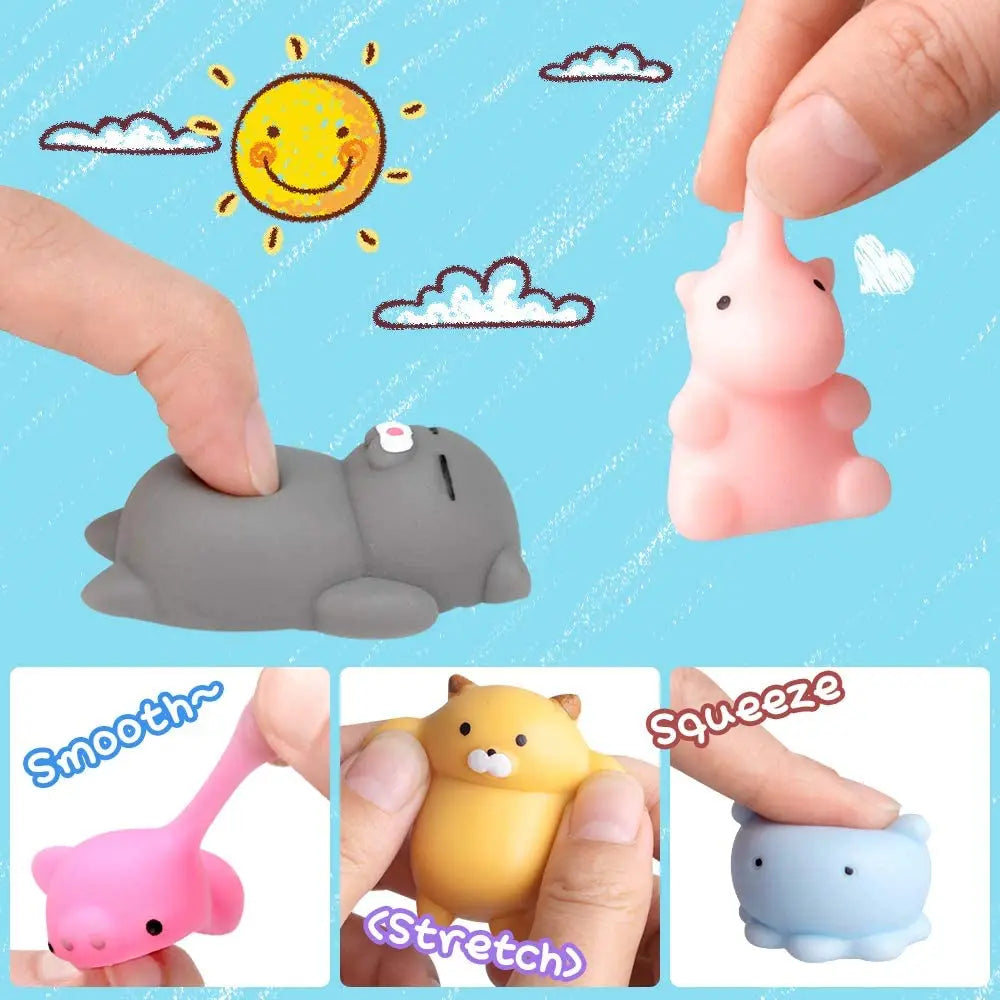 Kawaii Mochi 10 -Squishy Animal Toys 🐼🐰🐣