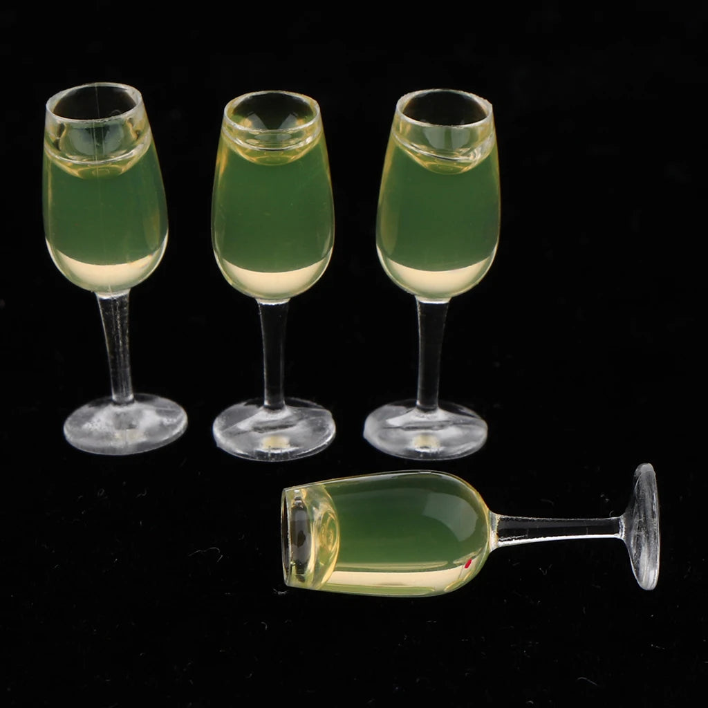 Champagne Bottle & Wine Glass Set