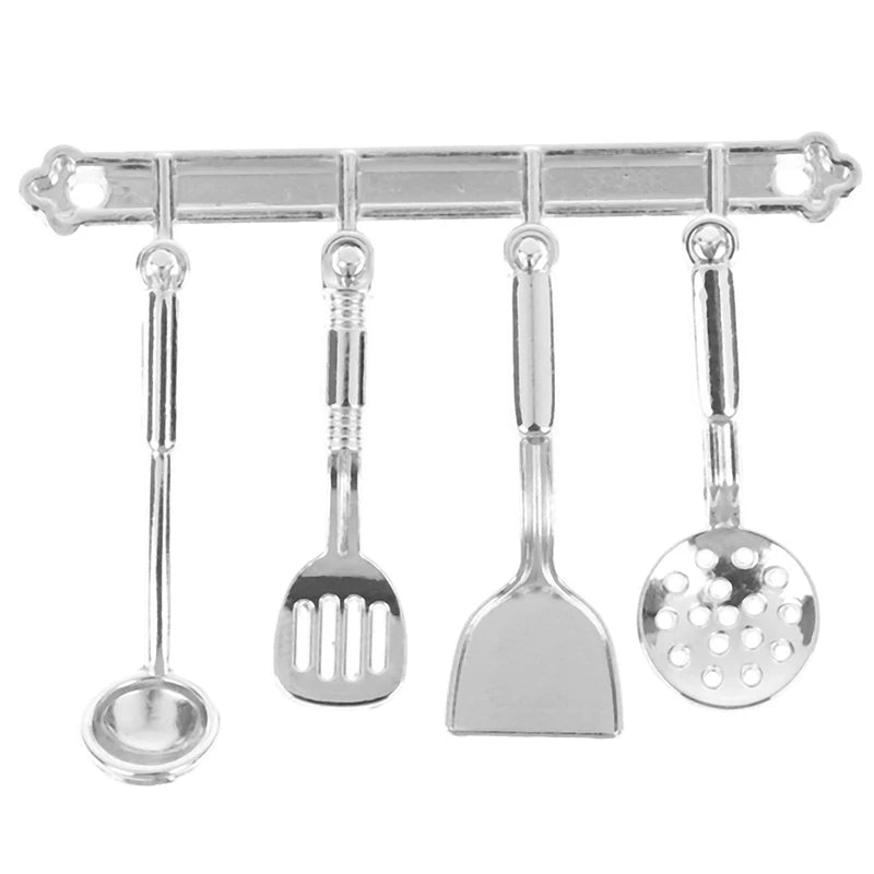 Kitchen Utensils Set with Stand - 4 Pcs