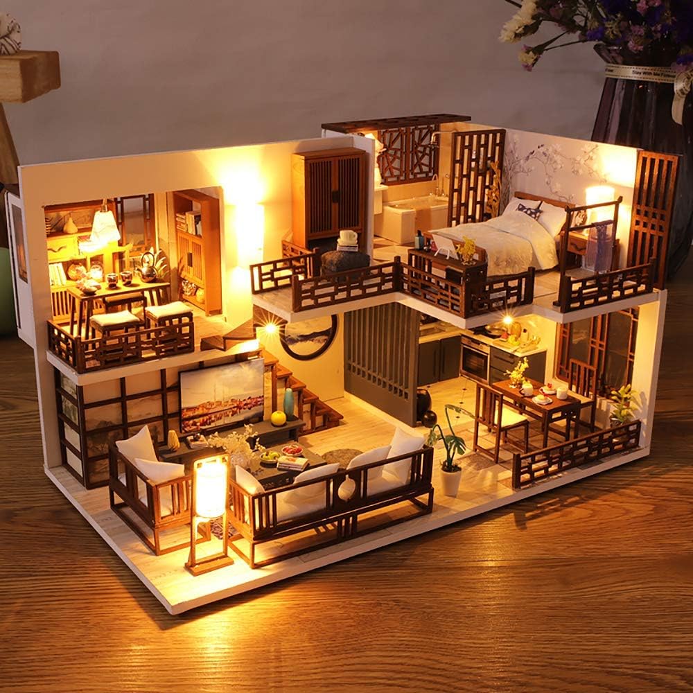 2-Story Traditional DIY Chinese-Style Miniature Dollhouse