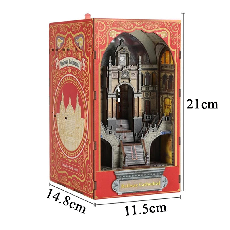 Railway Cathedral Book Nook –  Bookshelf Insert