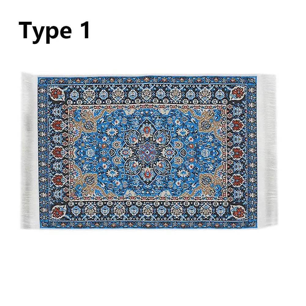 Turkish Style Rug for Dollhouse Decor