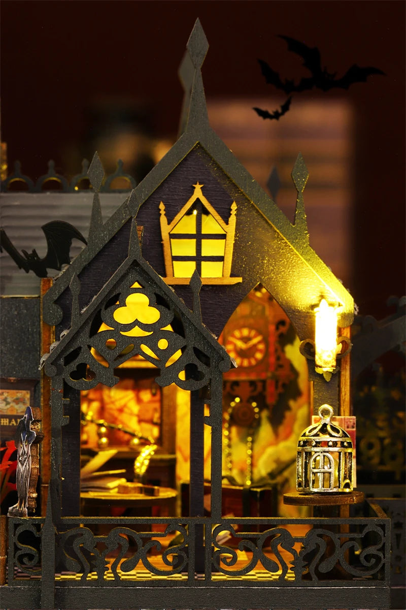 DIY Wooden Holo Magic City House with Clock Tower