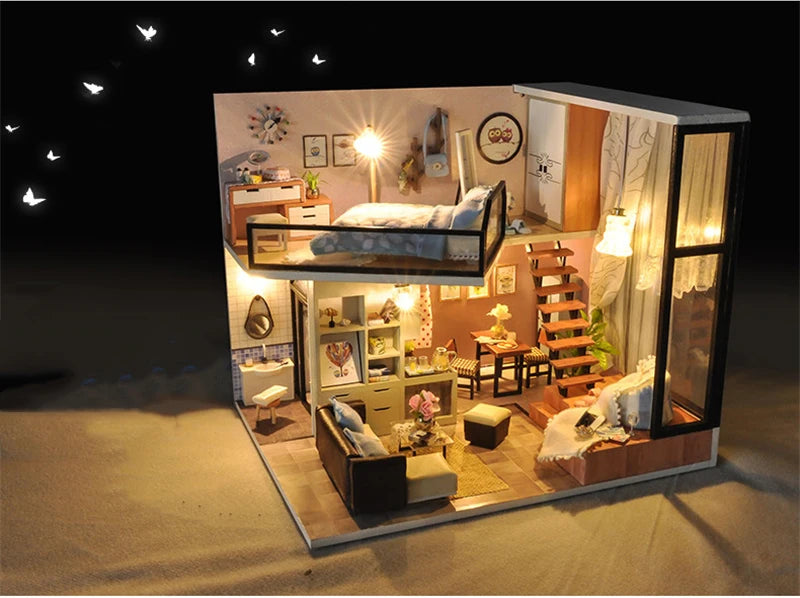 Modern Loft Casa Miniature Building Kits