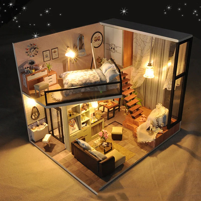 Modern Loft Casa Miniature Building Kits