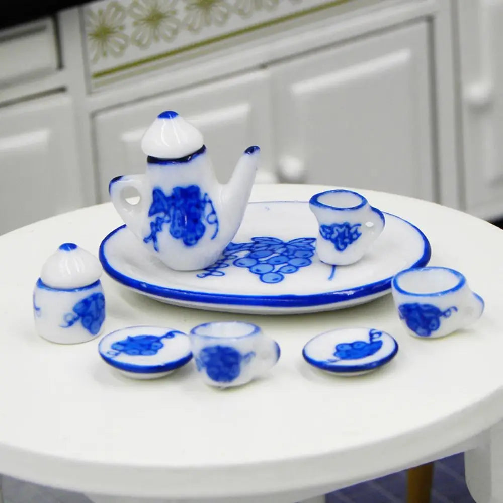 Mini Dollhouse Ceramic Tea Set –  1:12 Scale Dollhouses