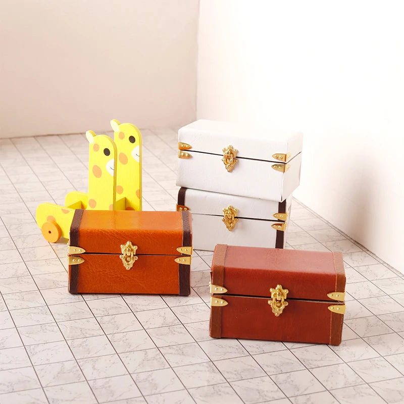 Suitcase Vintage Leather Luggage Box