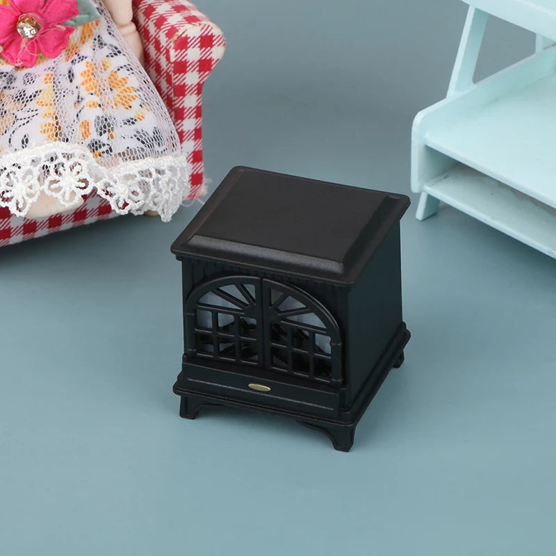 Miniature Fireplace Ornament With light