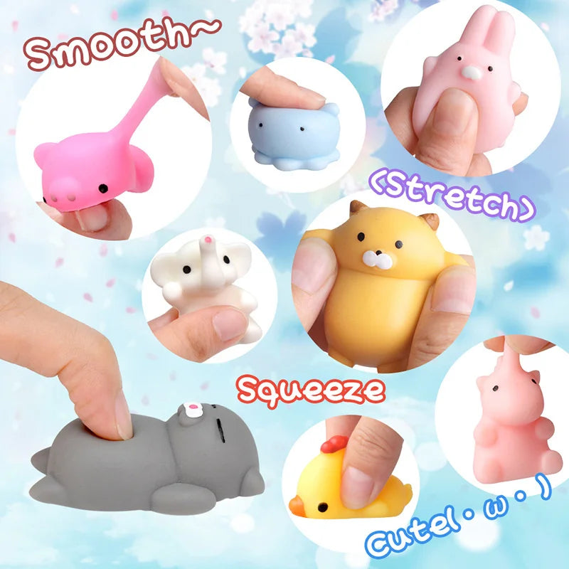 Sensory Mochi Squishy Animal Toys - Kawaii Stress Relief 🐼🐰🐣