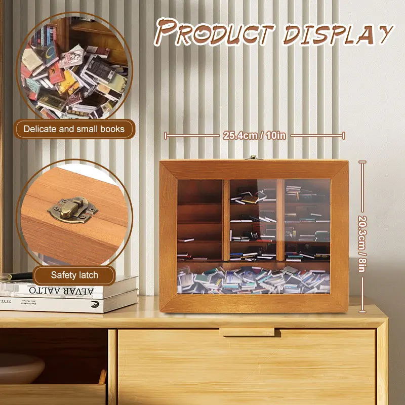 Wooden Bookshelf Shadow Box - Stress Relief Shake Away