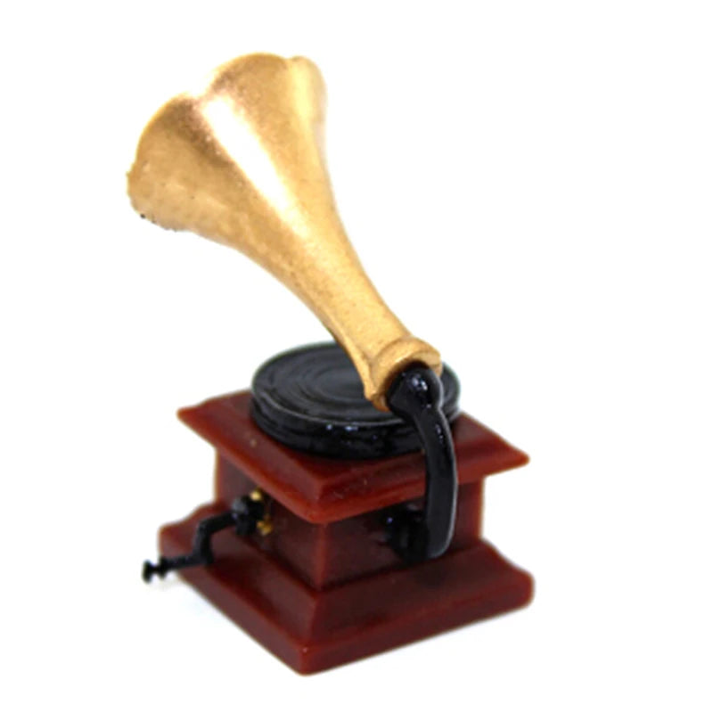 Miniature Phonograph – Retro Resin Ornament