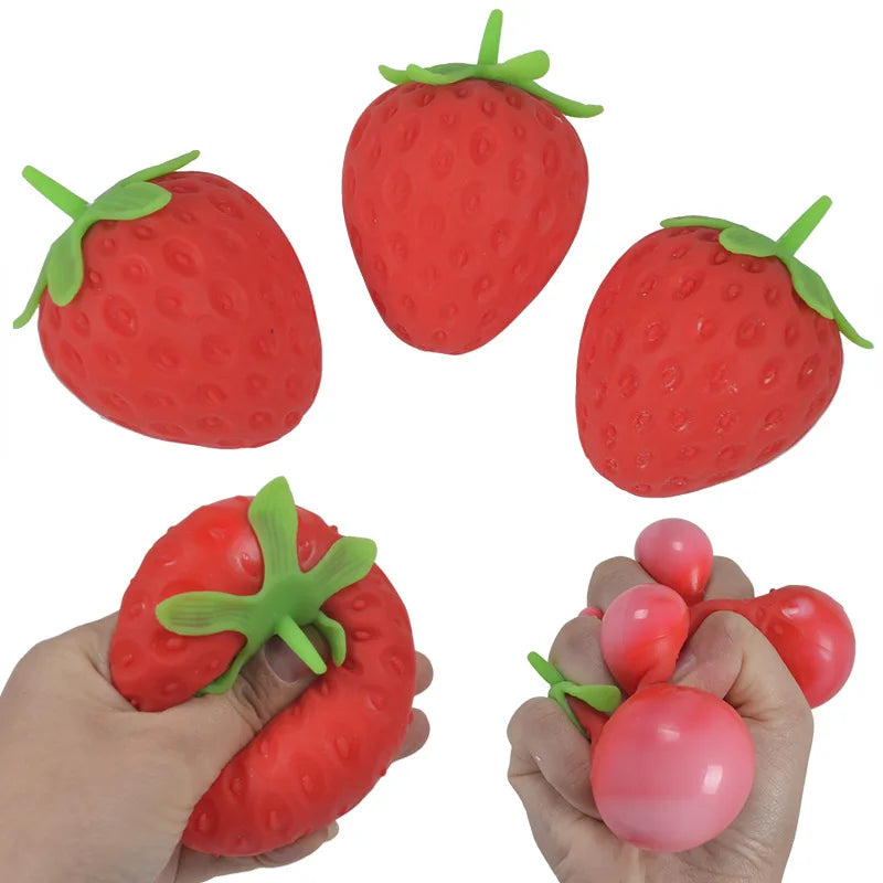 Strawberry Squishy Toy -  Squeeze Toy 🍓