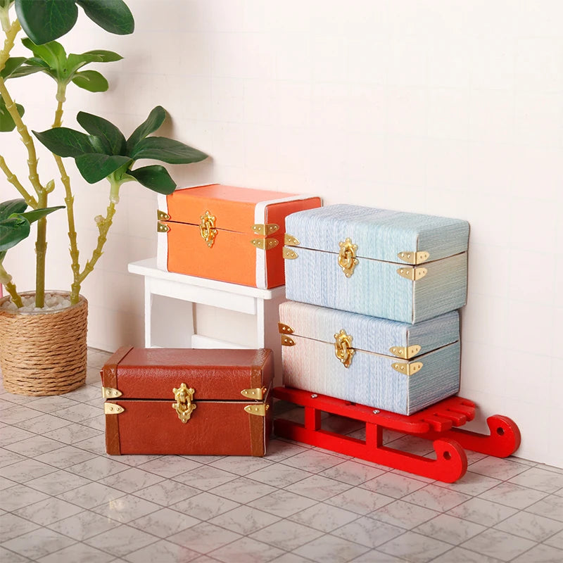 Suitcase Vintage Leather Luggage Box