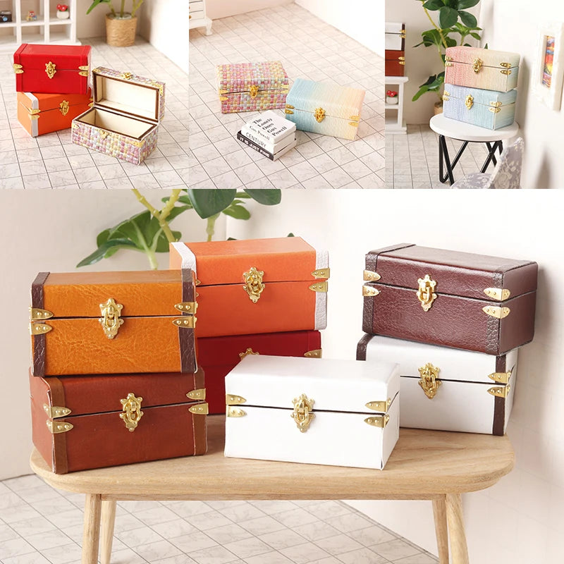 Suitcase Vintage Leather Luggage Box