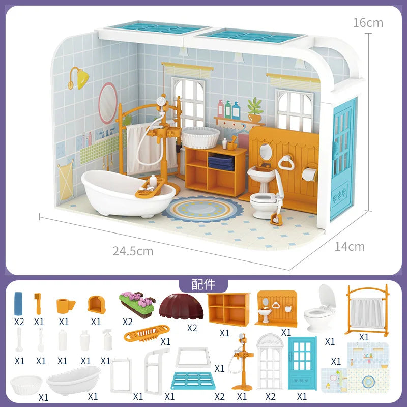 Miniature Dollhouse Playset Kids – 1:12 Scale DIY