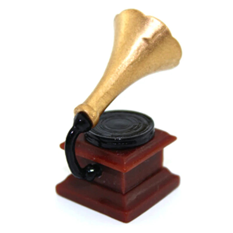 Miniature Phonograph – Retro Resin Ornament