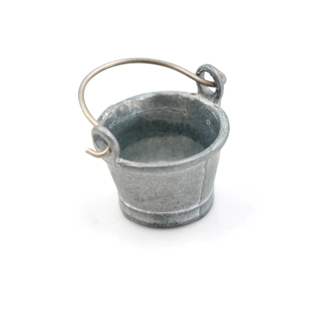 Metal Milk Bucket - Farm & Garden Accessory