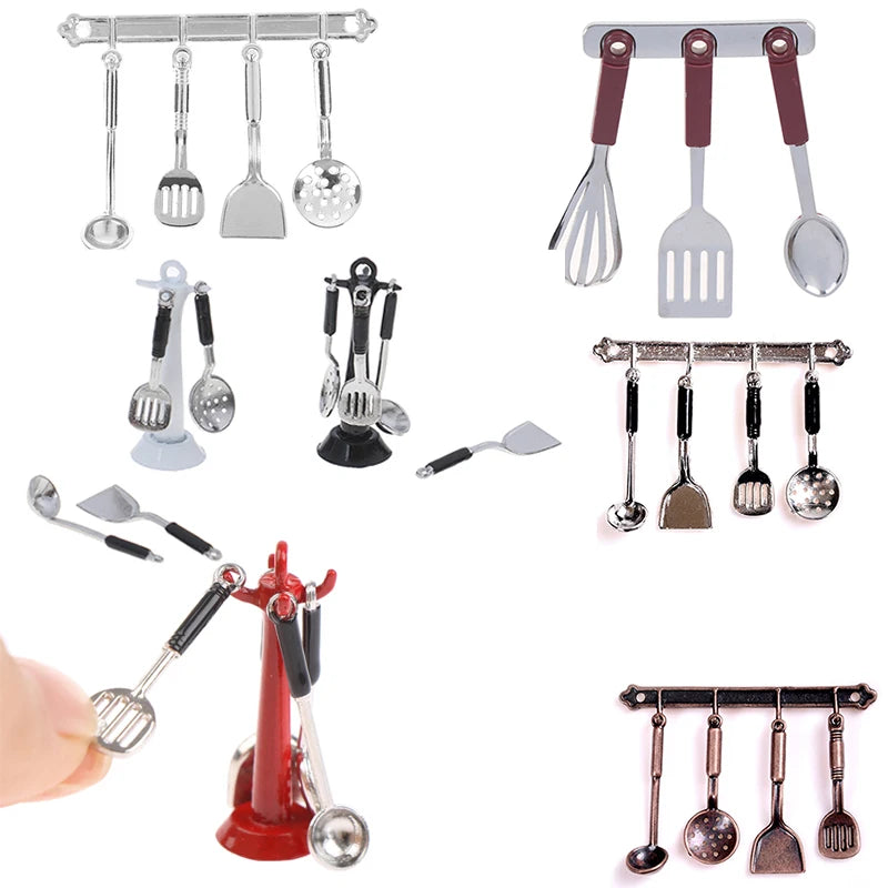 Kitchen Utensils Set with Stand - 4 Pcs