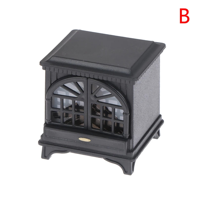 Miniature Fireplace Ornament With light