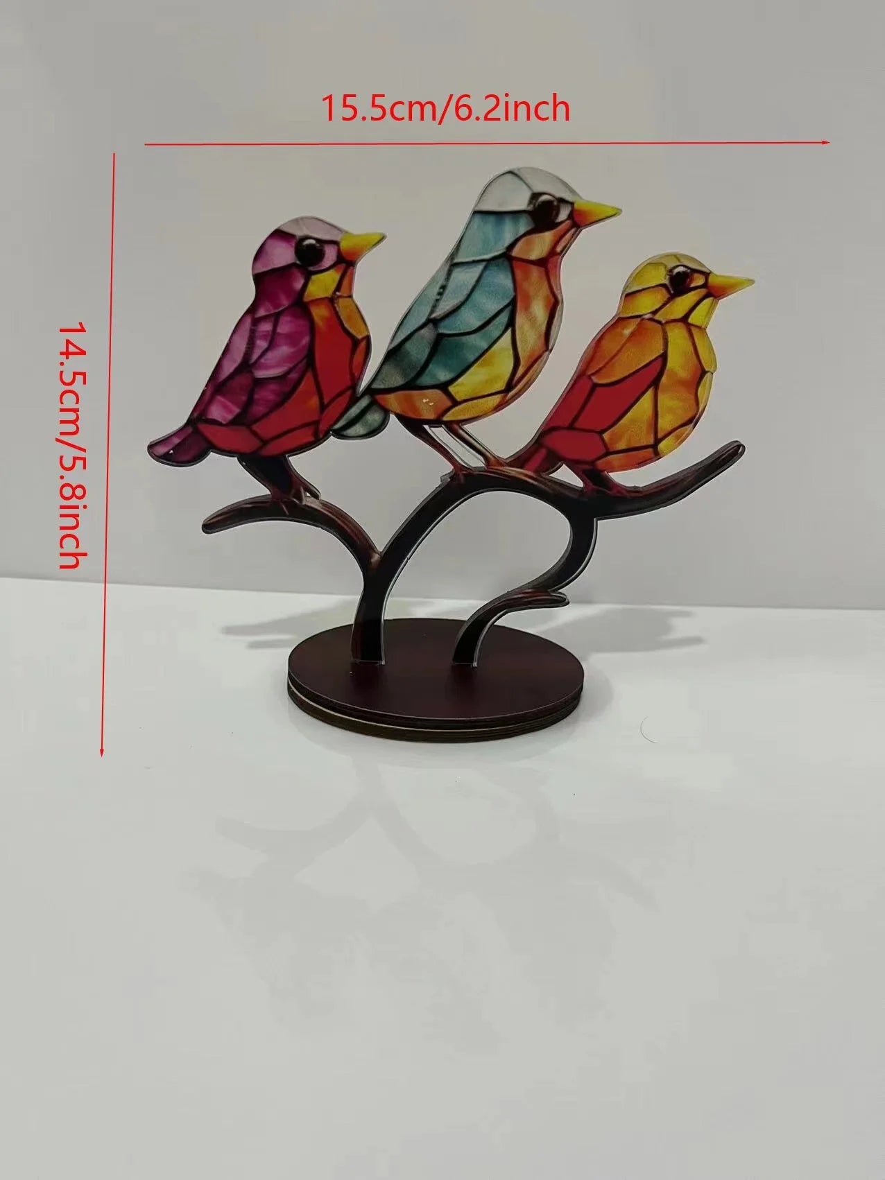 Stained Glass Bird Ornament – Handcrafted Home Décor