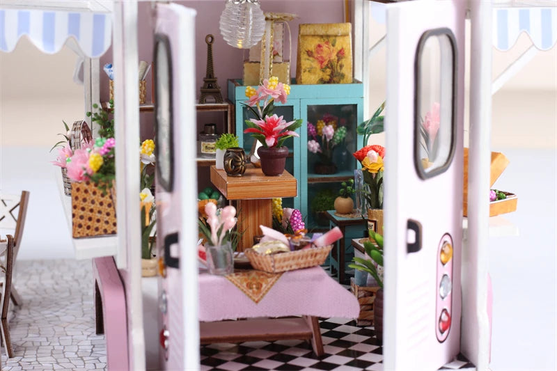 Flower Cart Casa Doll Houses 3D Puzzle Model Kit