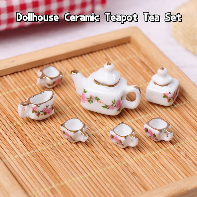 Mini Ceramic Kungfu Tea Set Kettle Cup Tableware