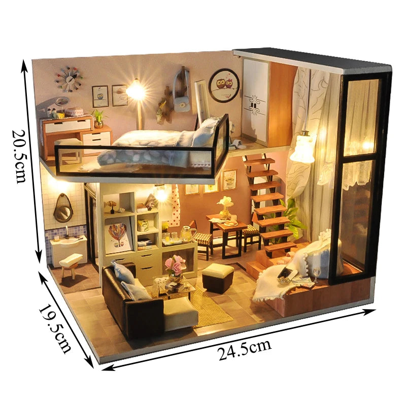 Modern Loft Casa Miniature Building Kits