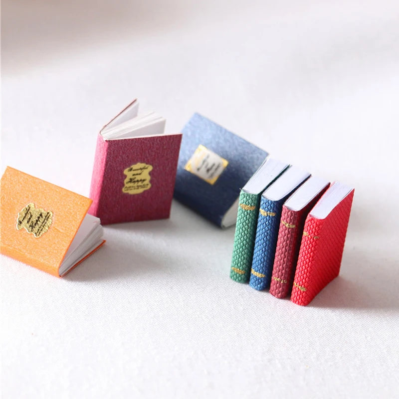 Miniature Books Set – 1:12 Scale Mini Library Accessories