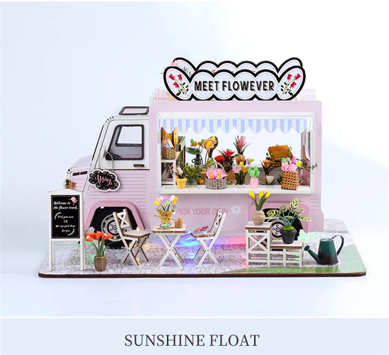 Flower Cart Casa Doll Houses 3D Puzzle Model Kit