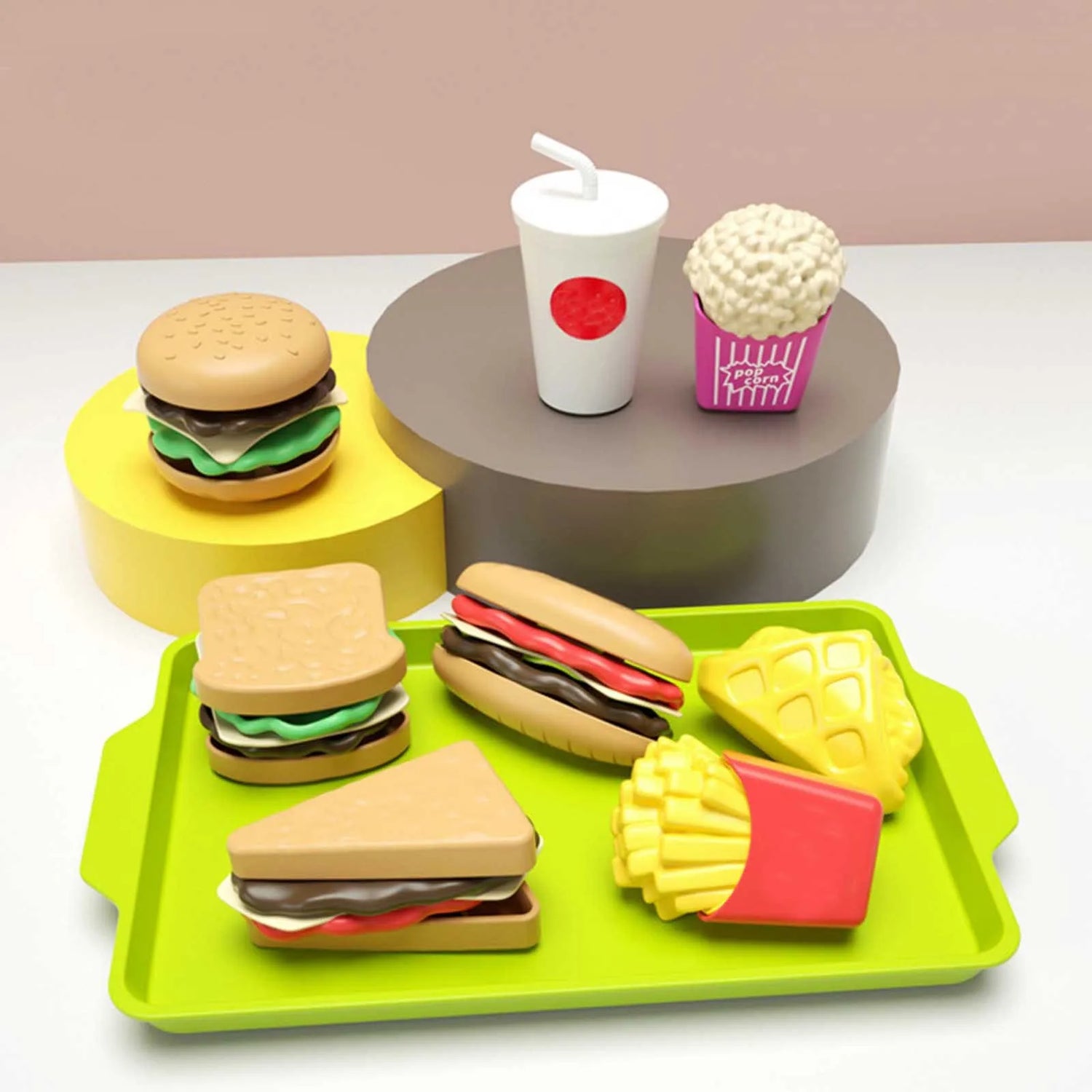 Play Food Toy Set - detachable fast food toys