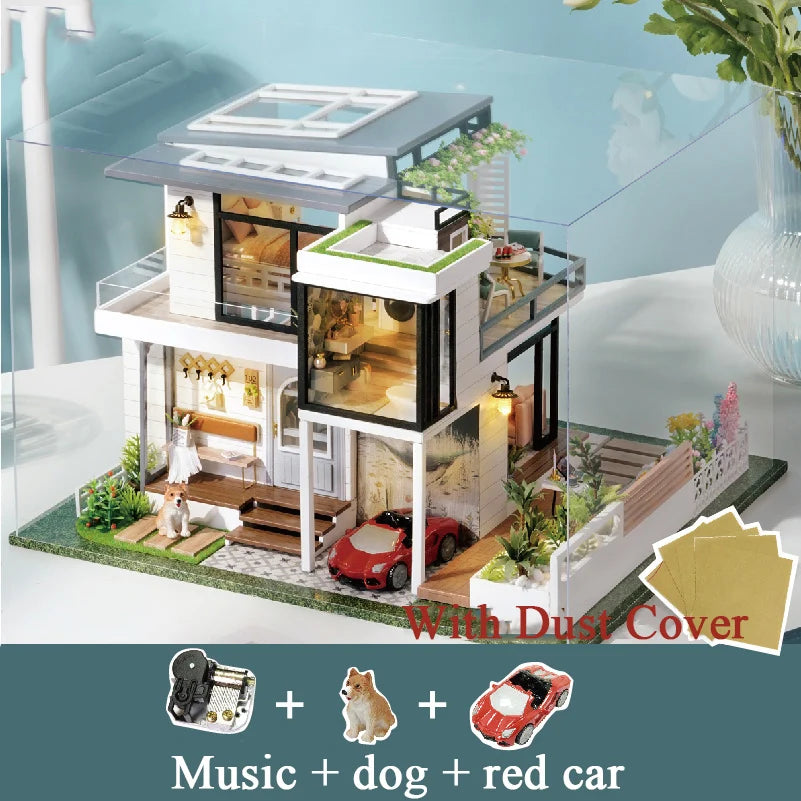 Luxury Two-Story Miniature House with Realistic Details