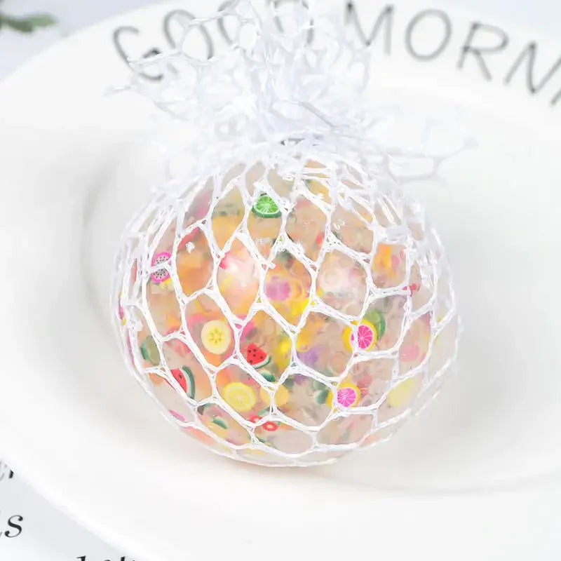 Crystal Clear Squishy Mesh Ball!