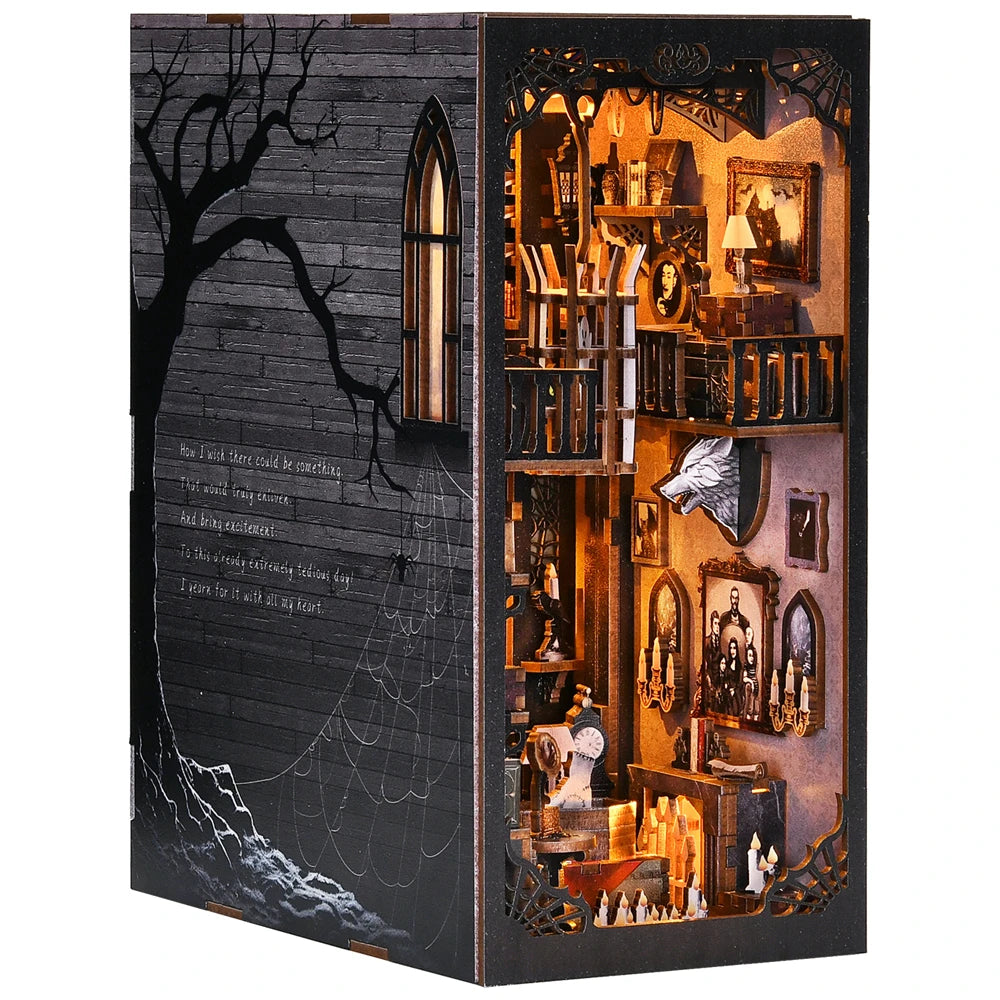 Dark Family DIY Book Nook Kit | Haunted House 🕷️📖👻