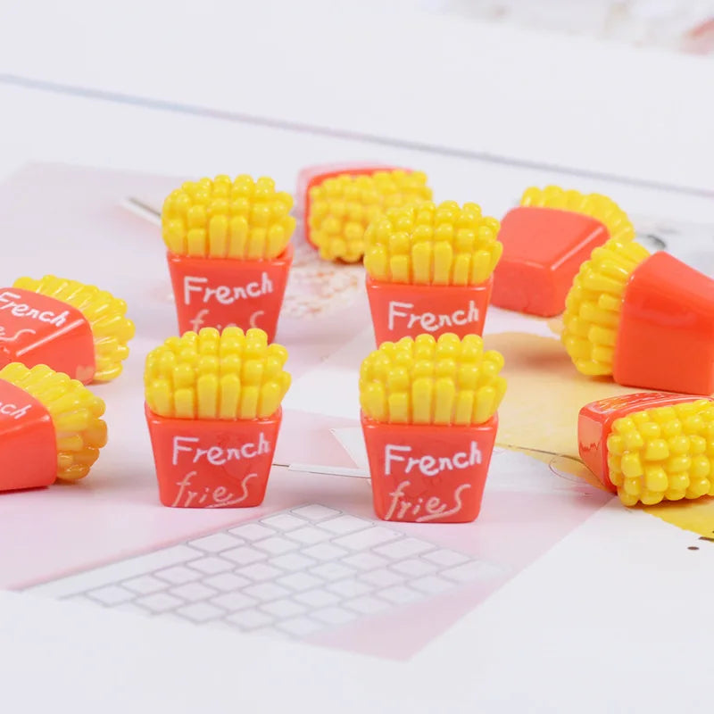 French Fries Resin Charms - 10PCS - 16×20×10 mm