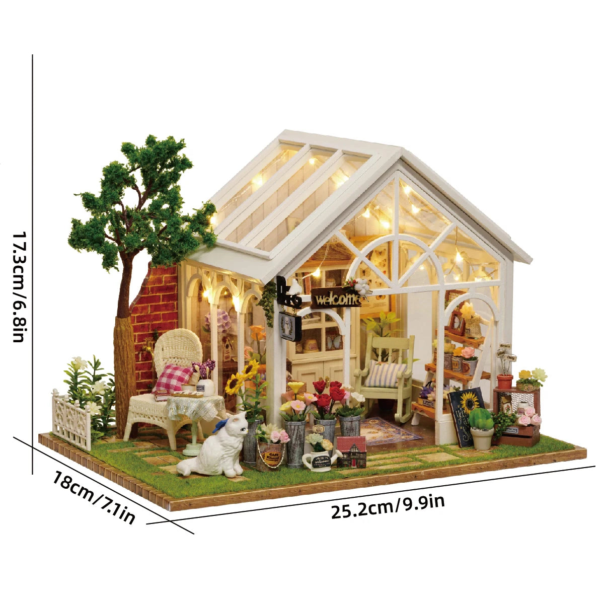 Vintage Sunshine Greenhouse Cottage Model Kit