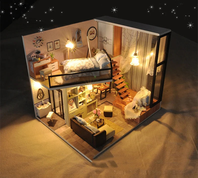 Modern Loft Casa Miniature Building Kits