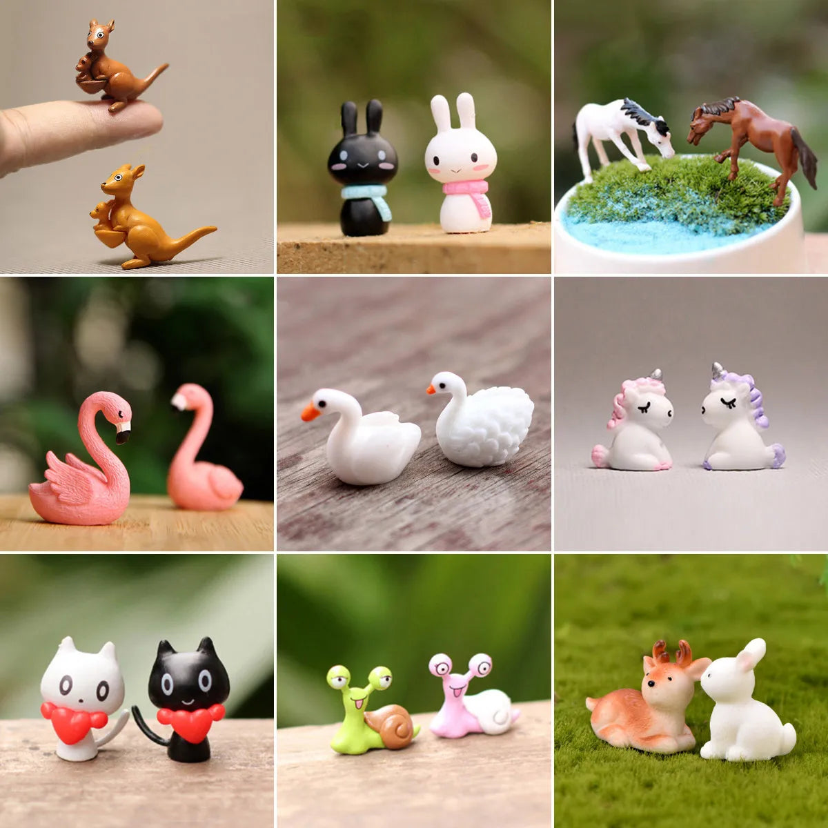 Tiny Flamingo Animal Figurine - Fairy Garden