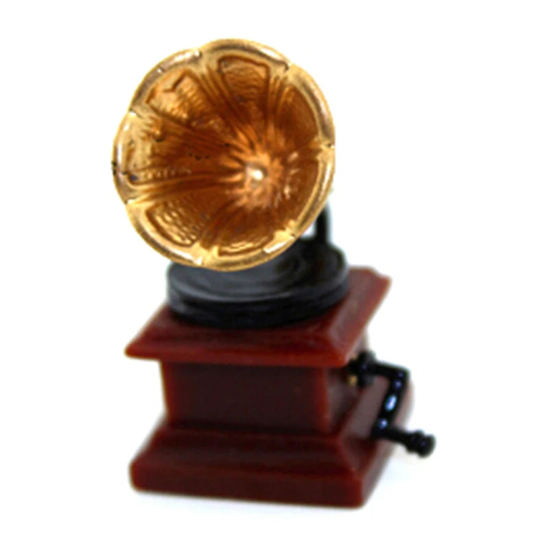 Miniature Phonograph – Retro Resin Ornament