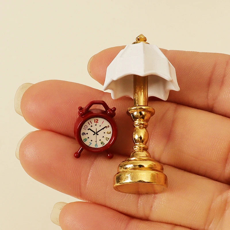 Dollhouse Table Lamp & Alarm Clock Set