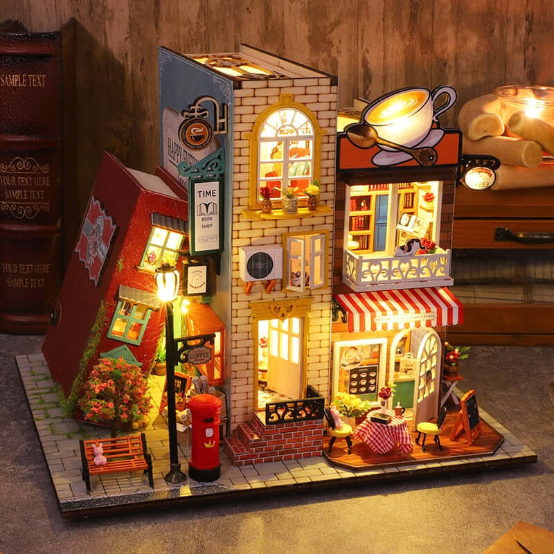 Book Villa DIY Miniature Dollhouse Kit Book Nook 📚🏡