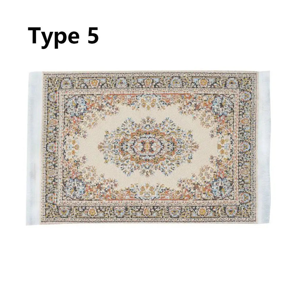 Turkish Style Rug for Dollhouse Decor