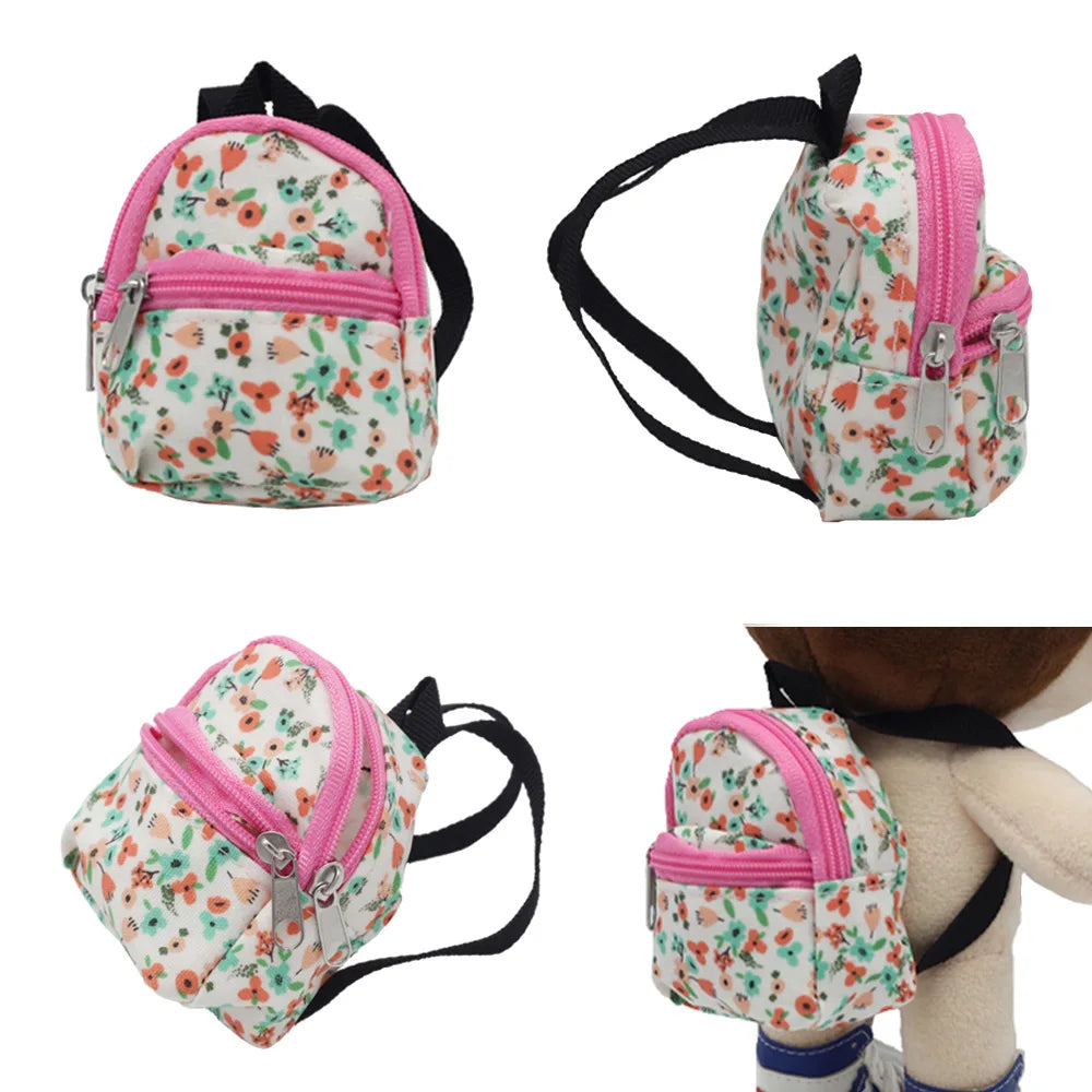 Miniature Doll Backpack – Realistic Canvas Bag