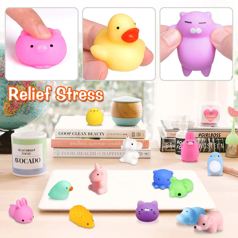 Sensory Mochi Squishy Animal Toys - Kawaii Stress Relief 🐼🐰🐣