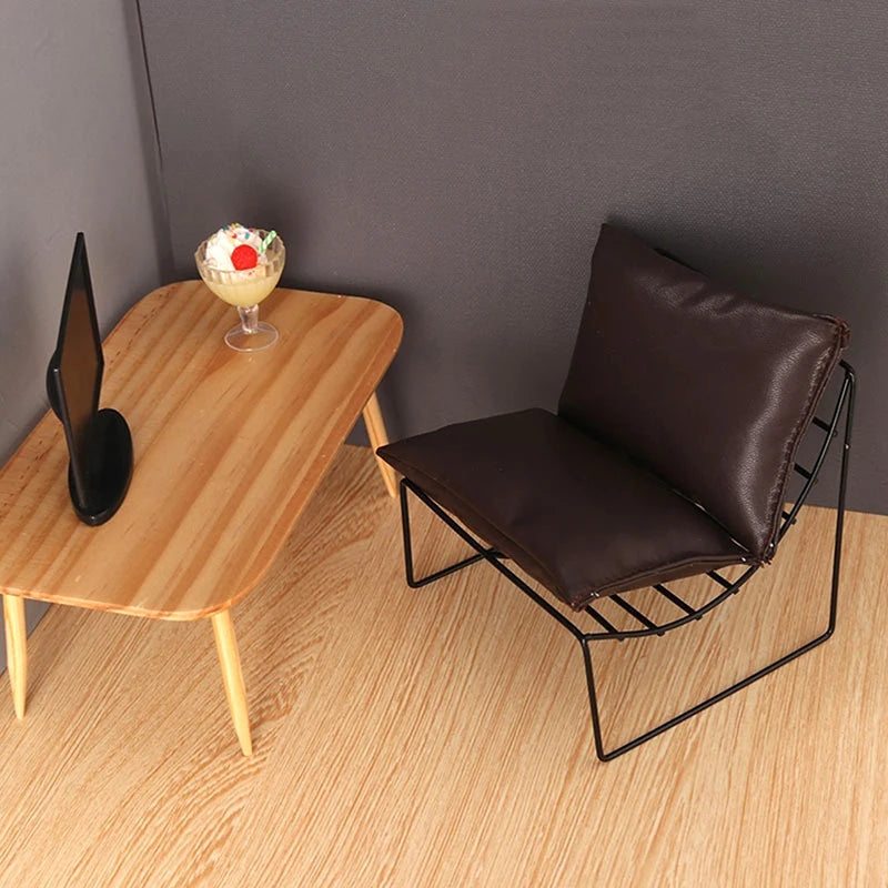 Dollhouse Sofa Chair – 1:6/1:12 Scale Furniture Accessory